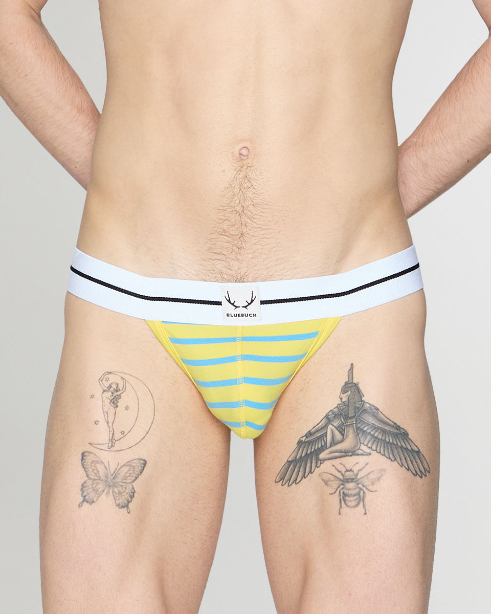 Bluebuck Nautical 25 Thong Yellow-blue