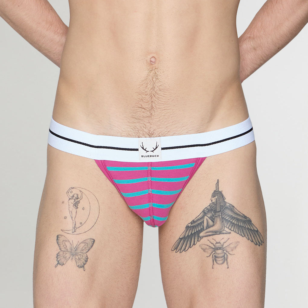 Bluebuck Nautical 25 Thong Cactus-flower-viridian-green