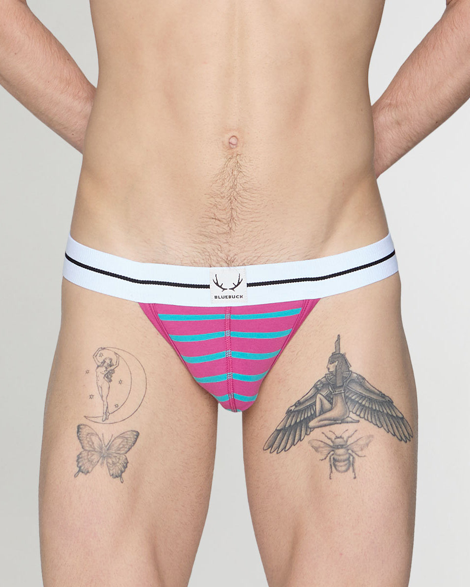 Bluebuck Nautical 25 Thong Cactus-flower-viridian-green