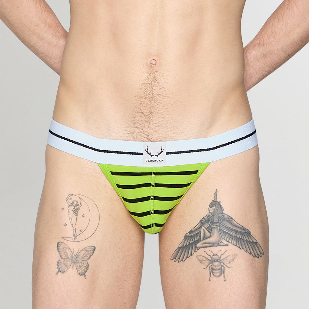 Bluebuck Nautical 25 Thong Lime-green-black