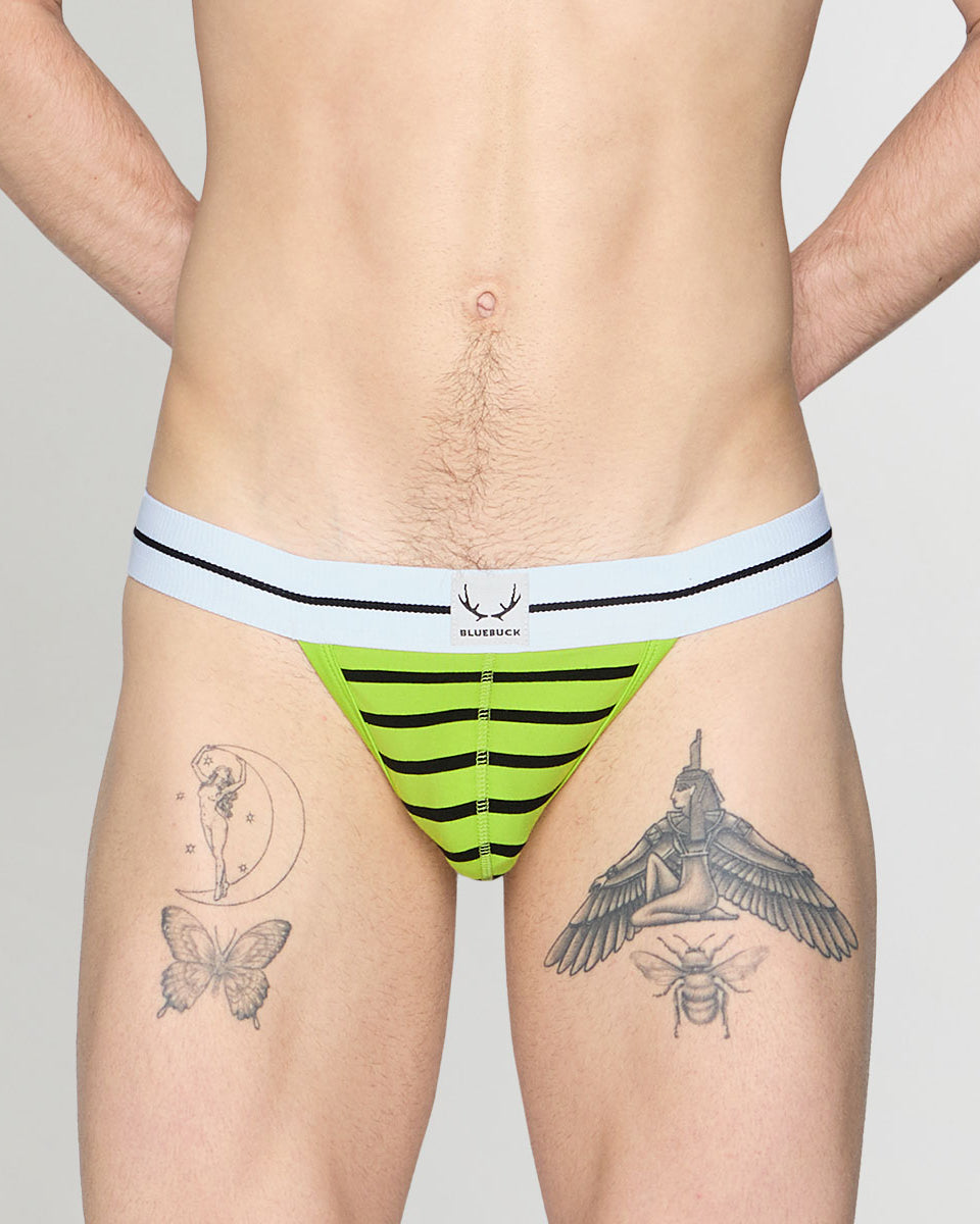 Bluebuck Nautical 25 Thong Lime-green-black