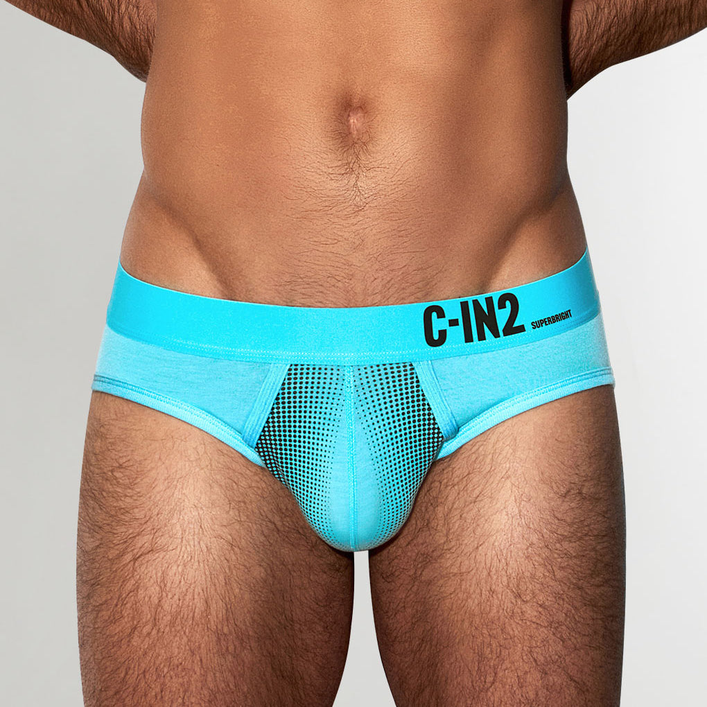 C-IN2 Super Bright Low Rise Neon Brief Neon-blue