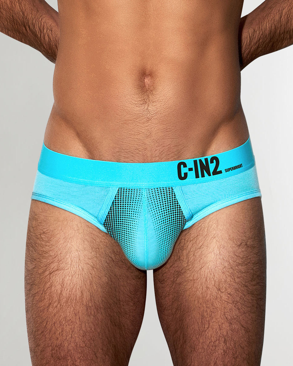 C-IN2 Super Bright Low Rise Neon Brief Neon-blue