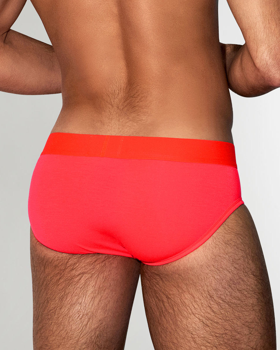 C-IN2 Super Bright Low Rise Neon Brief Neon-red