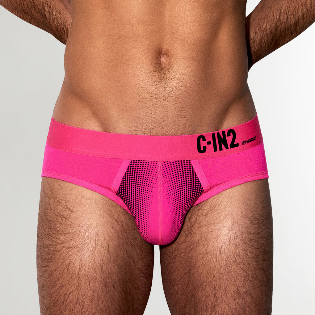 C-IN2 Super Bright Low Rise Neon Brief Neon-pink