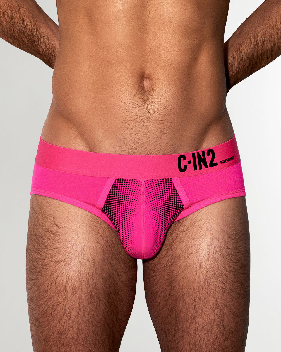 C-IN2 Super Bright Low Rise Neon Brief Neon-pink