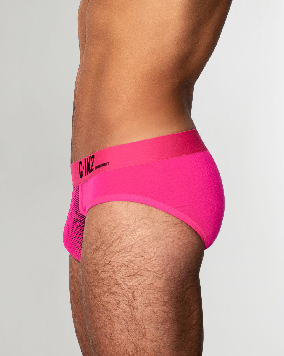 C-IN2 Super Bright Low Rise Neon Brief Neon-pink