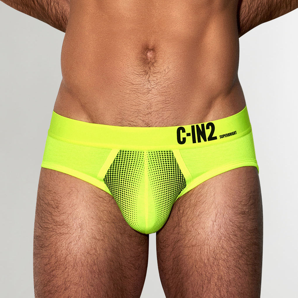 C-IN2 Super Bright Low Rise Neon Brief Neon-yellow