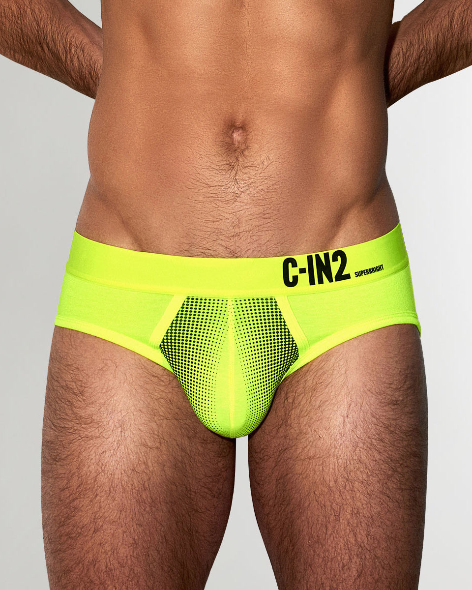 C-IN2 Super Bright Low Rise Neon Brief Neon-yellow
