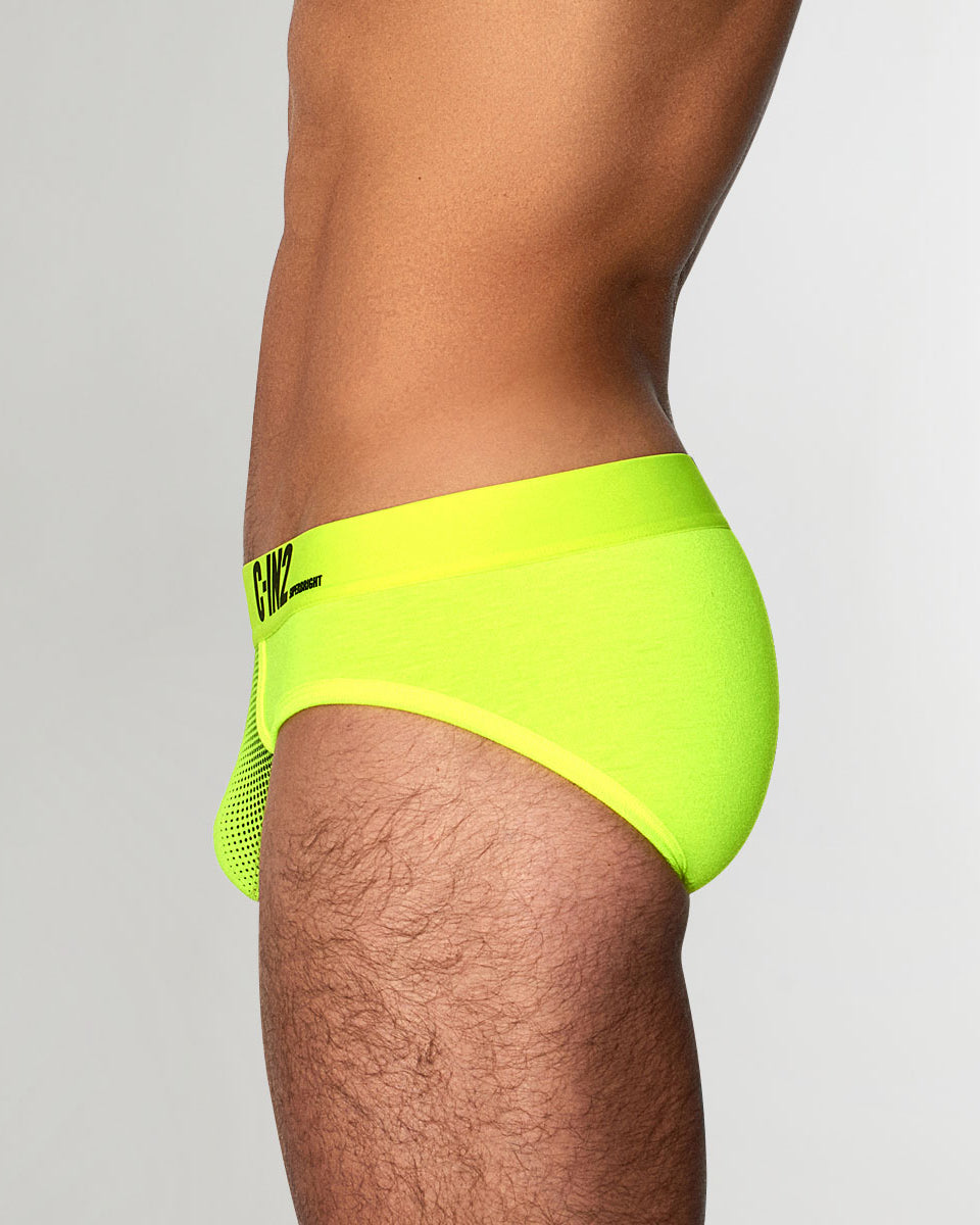 C-IN2 Super Bright Low Rise Neon Brief Neon-yellow
