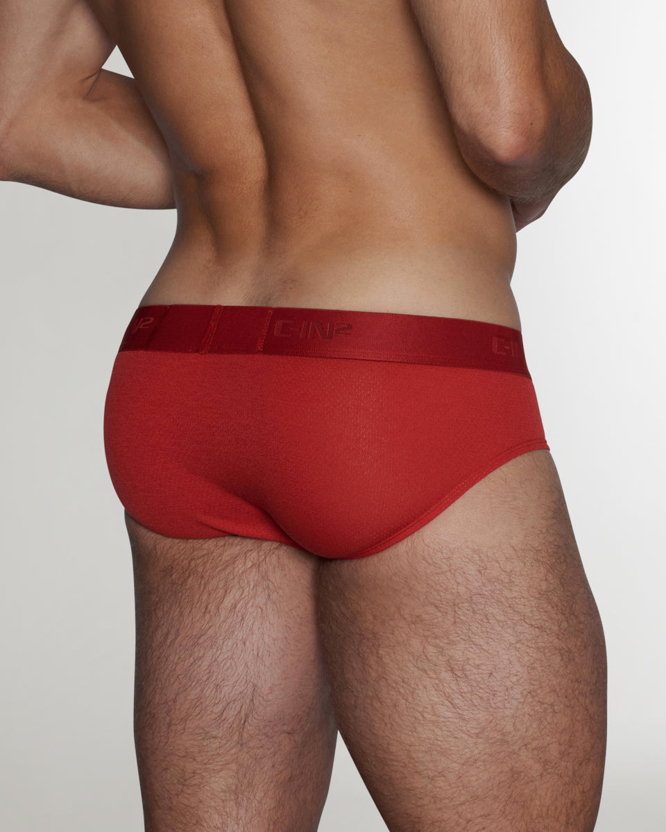 C-IN2 Active Low Rise Brief Rocco-red