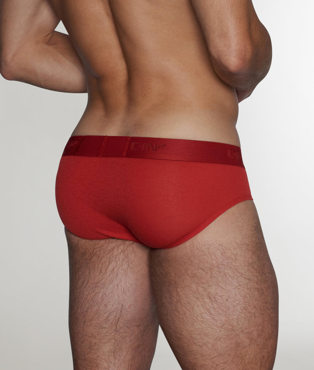 C-IN2 Active Low Rise Brief Rocco-red