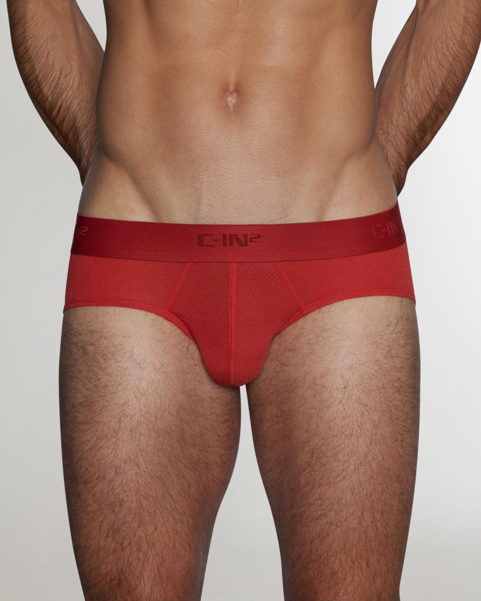 C-IN2 Active Low Rise Brief Rocco-red