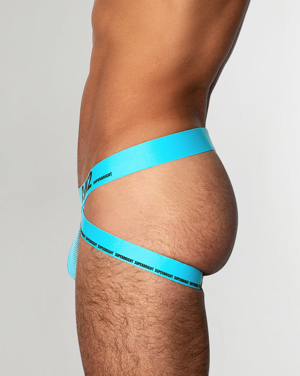 C-IN2 Super Bright Neon Jockstrap Neon-blue