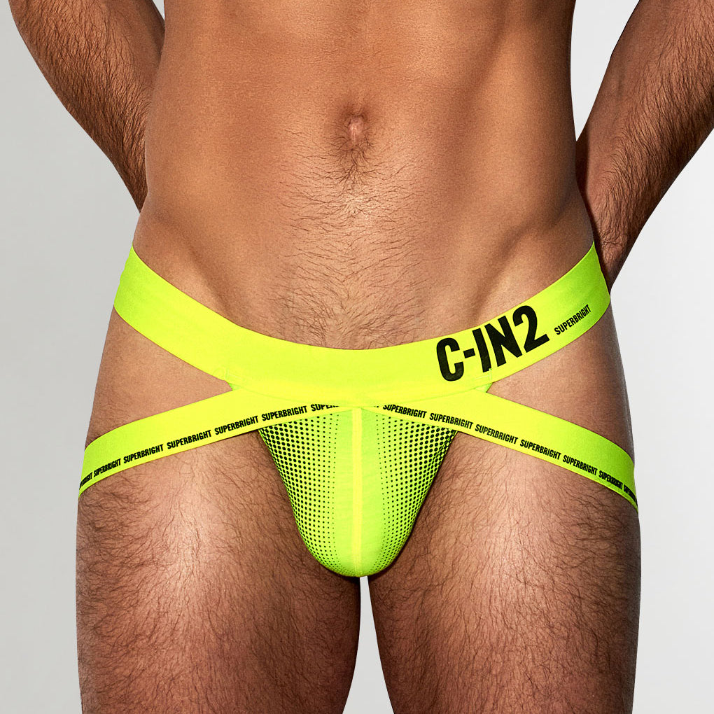 C-IN2 Super Bright Neon Jockstrap Neon-yellow