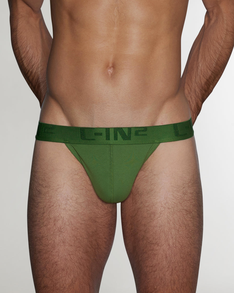 C-IN2 Core Low Rise Thong Grayson-green