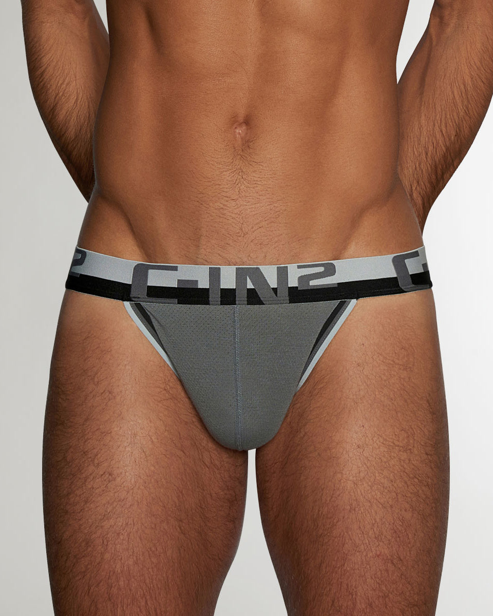 C-IN2 Mesh Thong Garner-grey