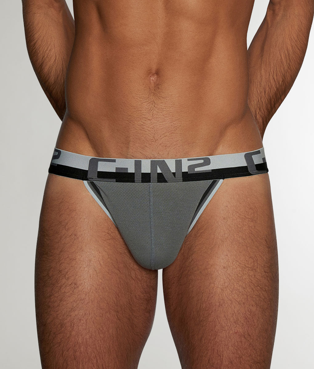 C-IN2 Mesh Thong Garner-grey