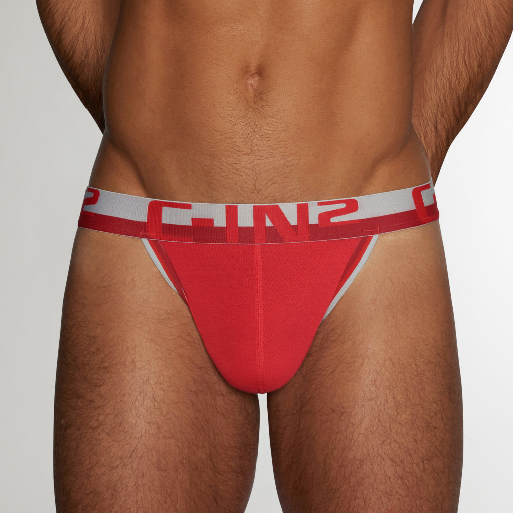 C-IN2 Mesh Thong Randall-red
