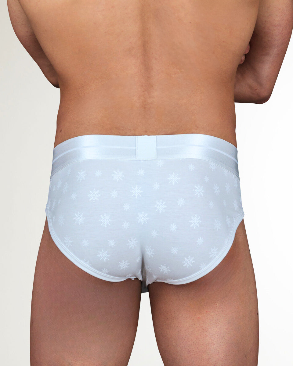Club Seven Limited Edition Snowflake LUXE Brief White-snowflake
