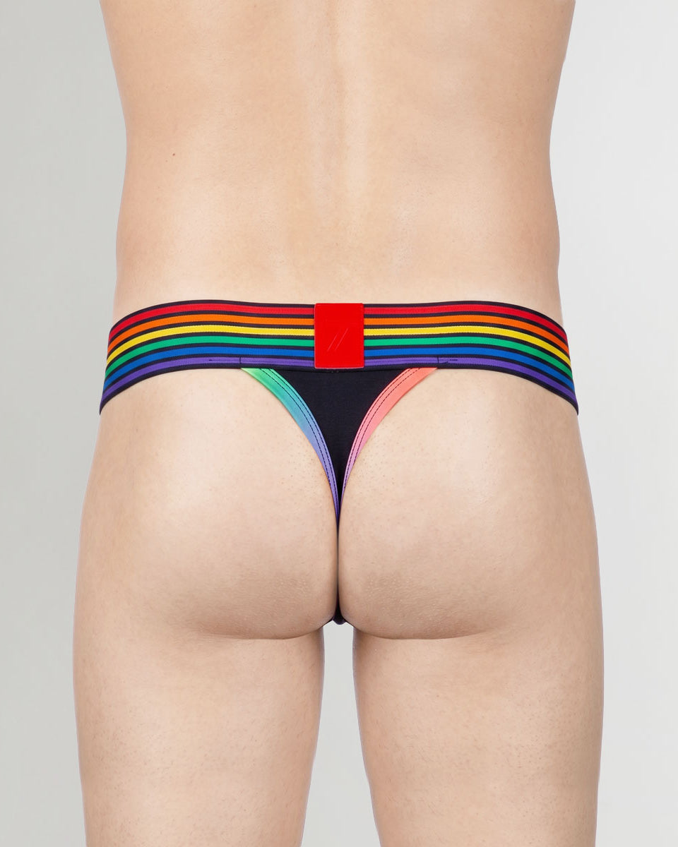 Club Seven Rainbow Navy Thong Navy