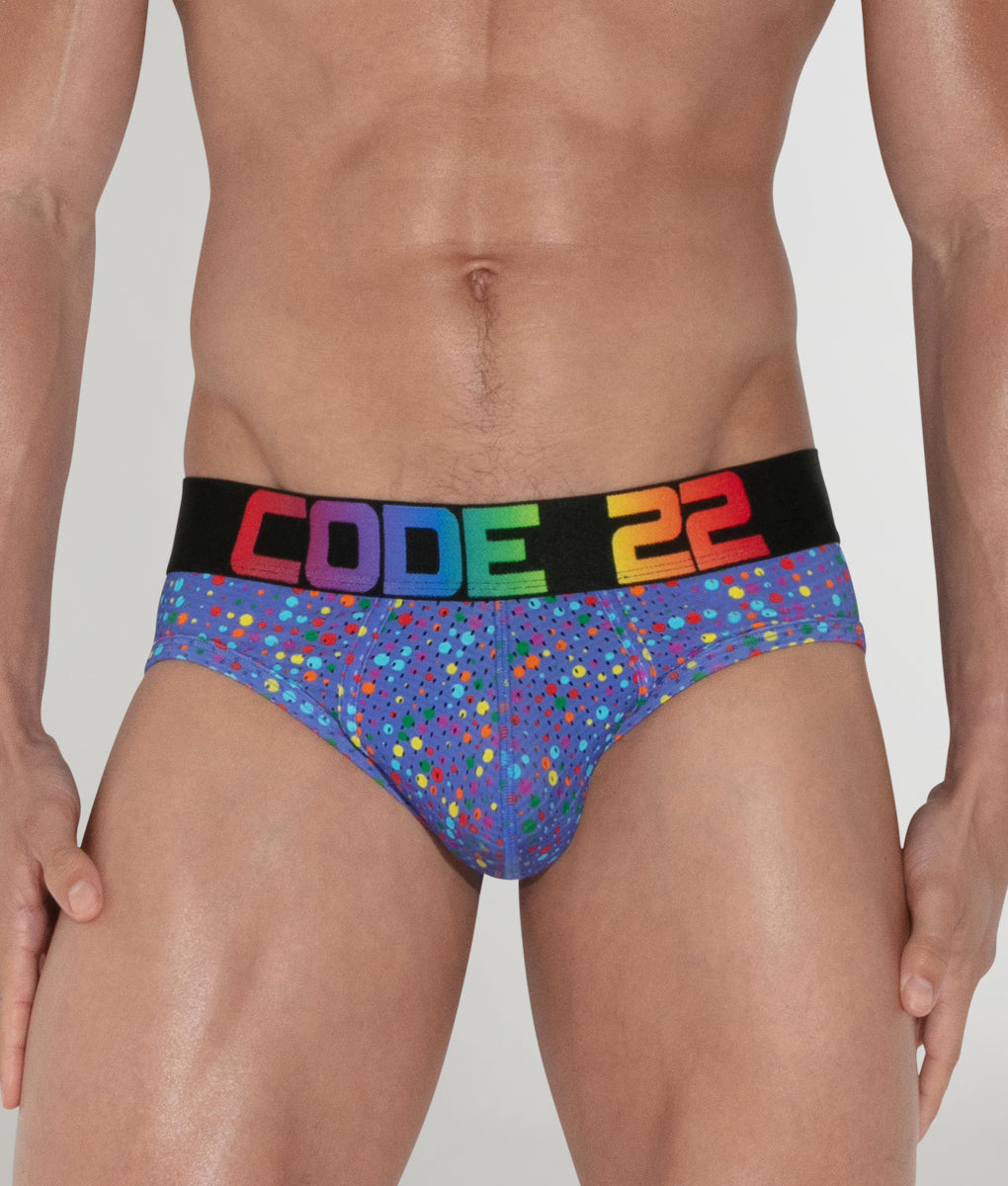 CODE 22 Pride Mesh Brief CODE 22 Pride Mesh Brief Blue-pattern