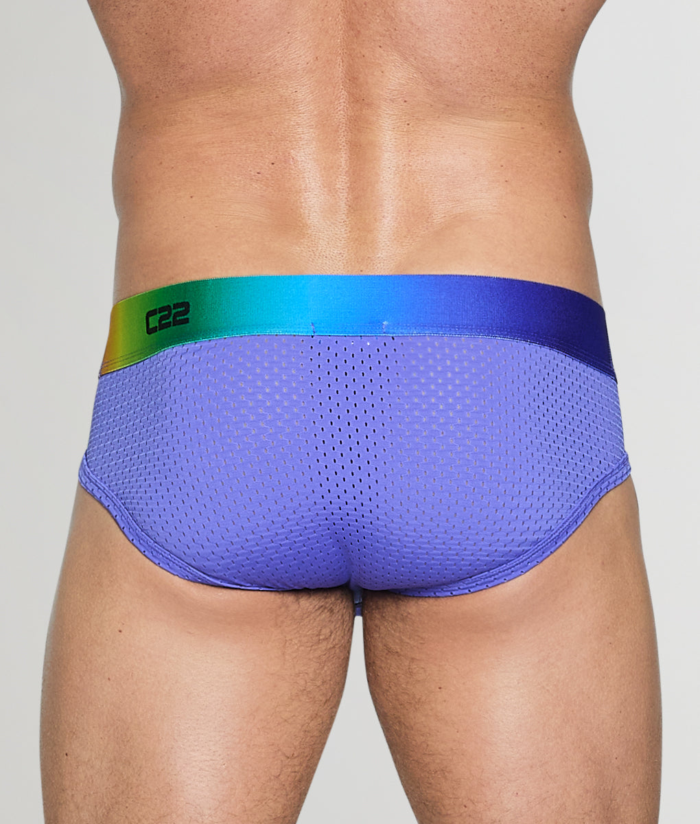 CODE 22 Pride Mesh Brief Grape
