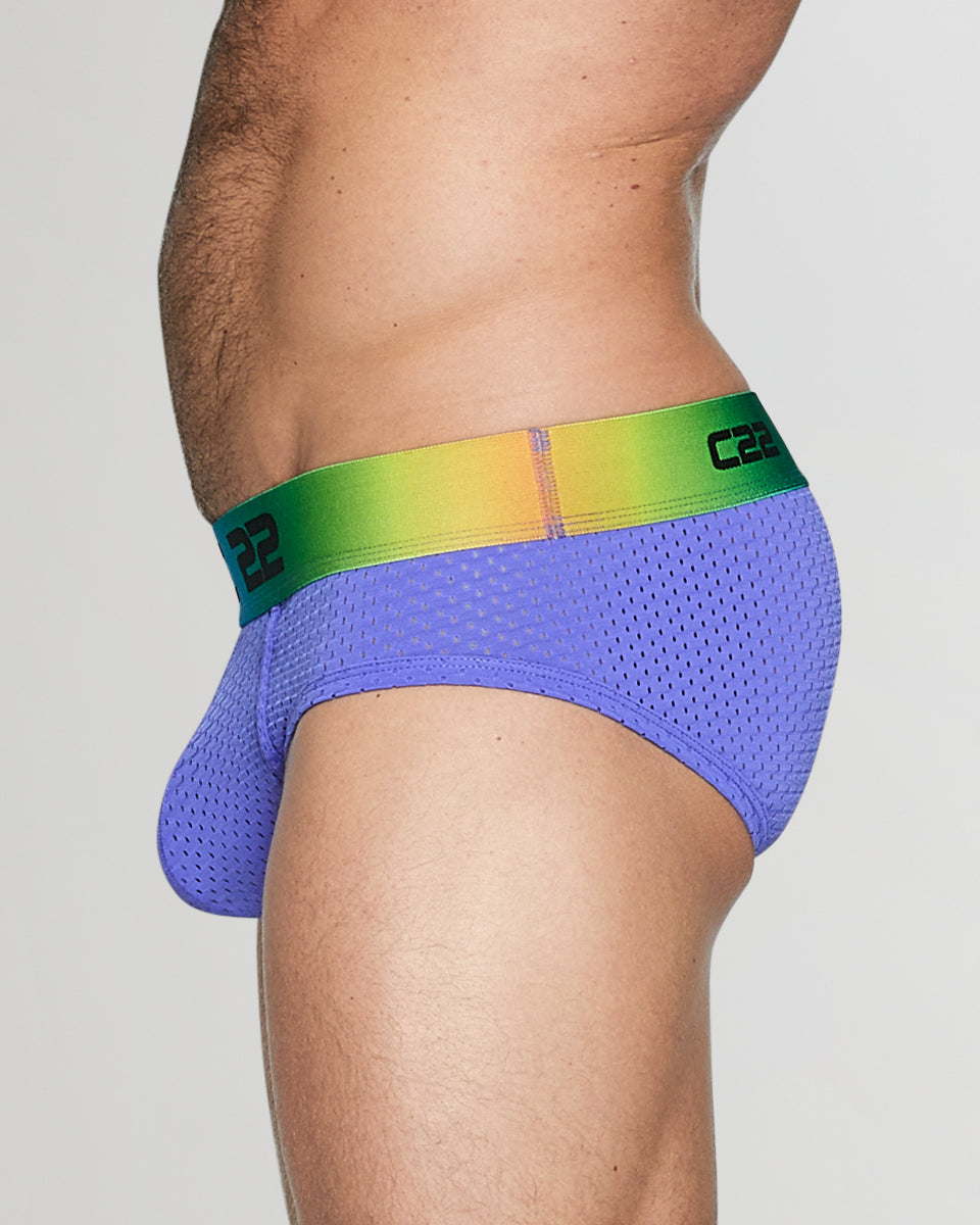 CODE 22 Pride Mesh Brief Grape