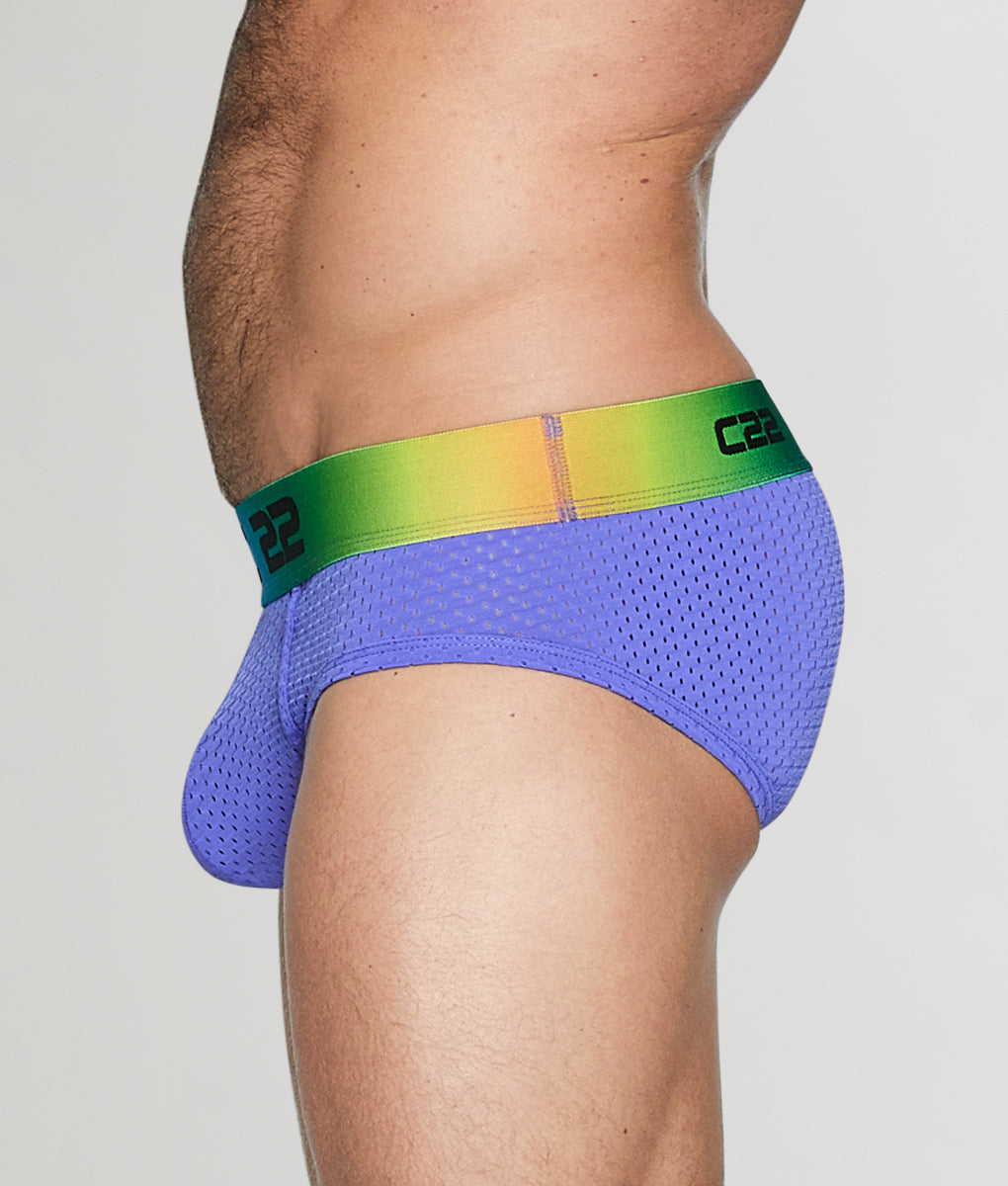 CODE 22 Pride Mesh Brief Grape