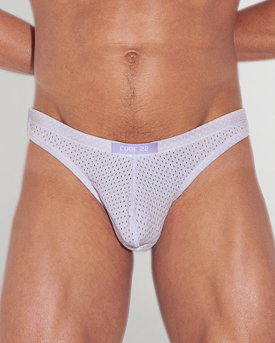CODE 22 Mesh Bay Thong Lavender