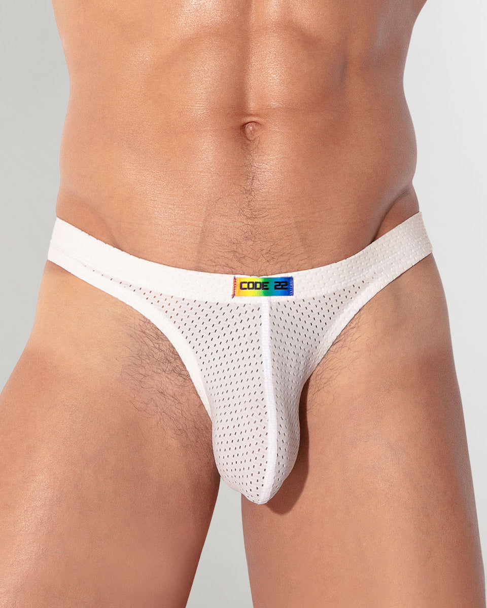CODE 22 Pride 26 Thong White