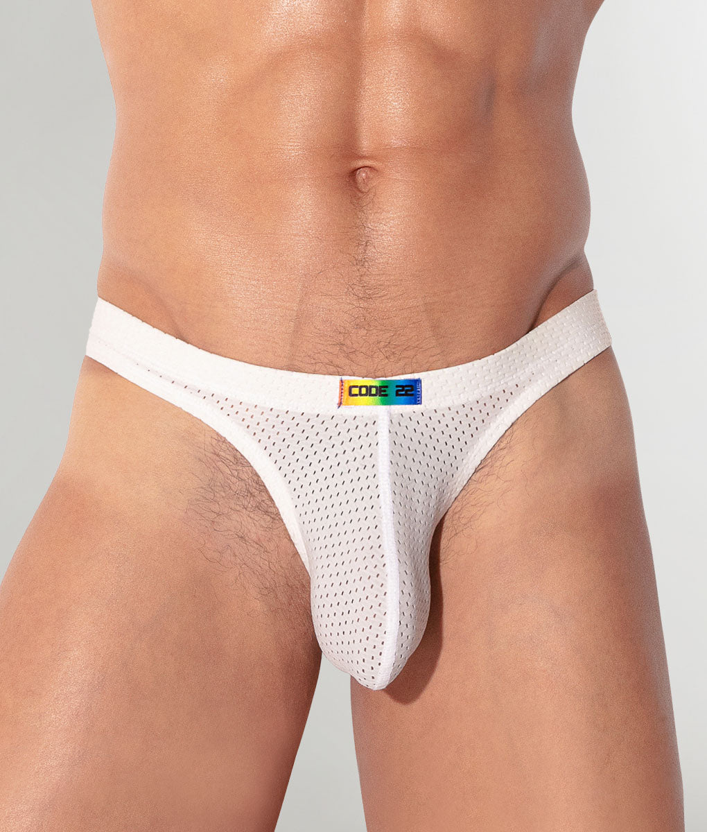 CODE 22 Pride 26 Thong White