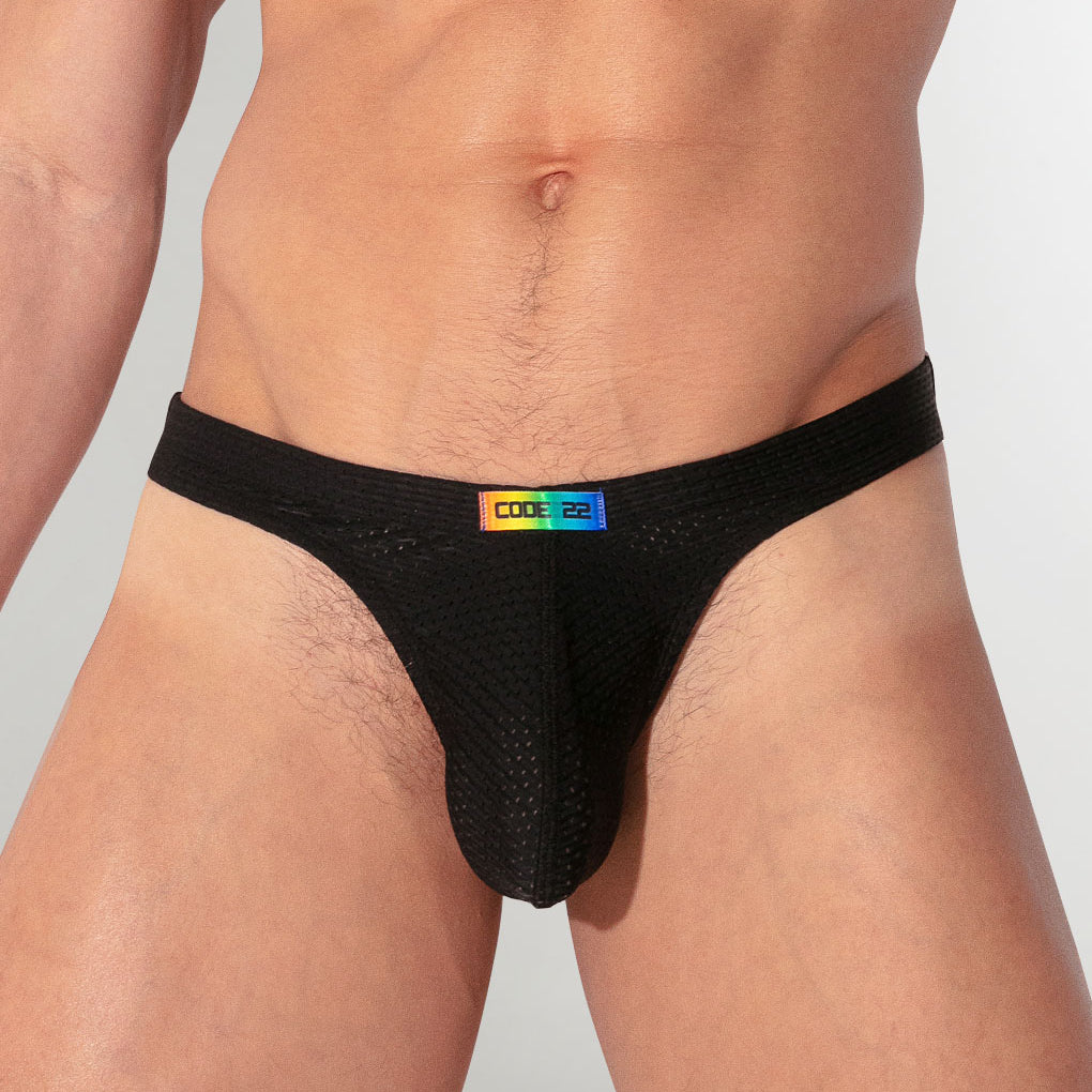 CODE 22 Pride 26 Thong Black