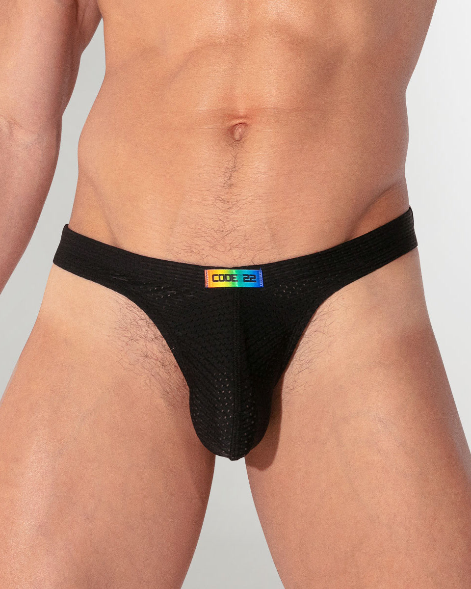 CODE 22 Pride 26 Thong Black