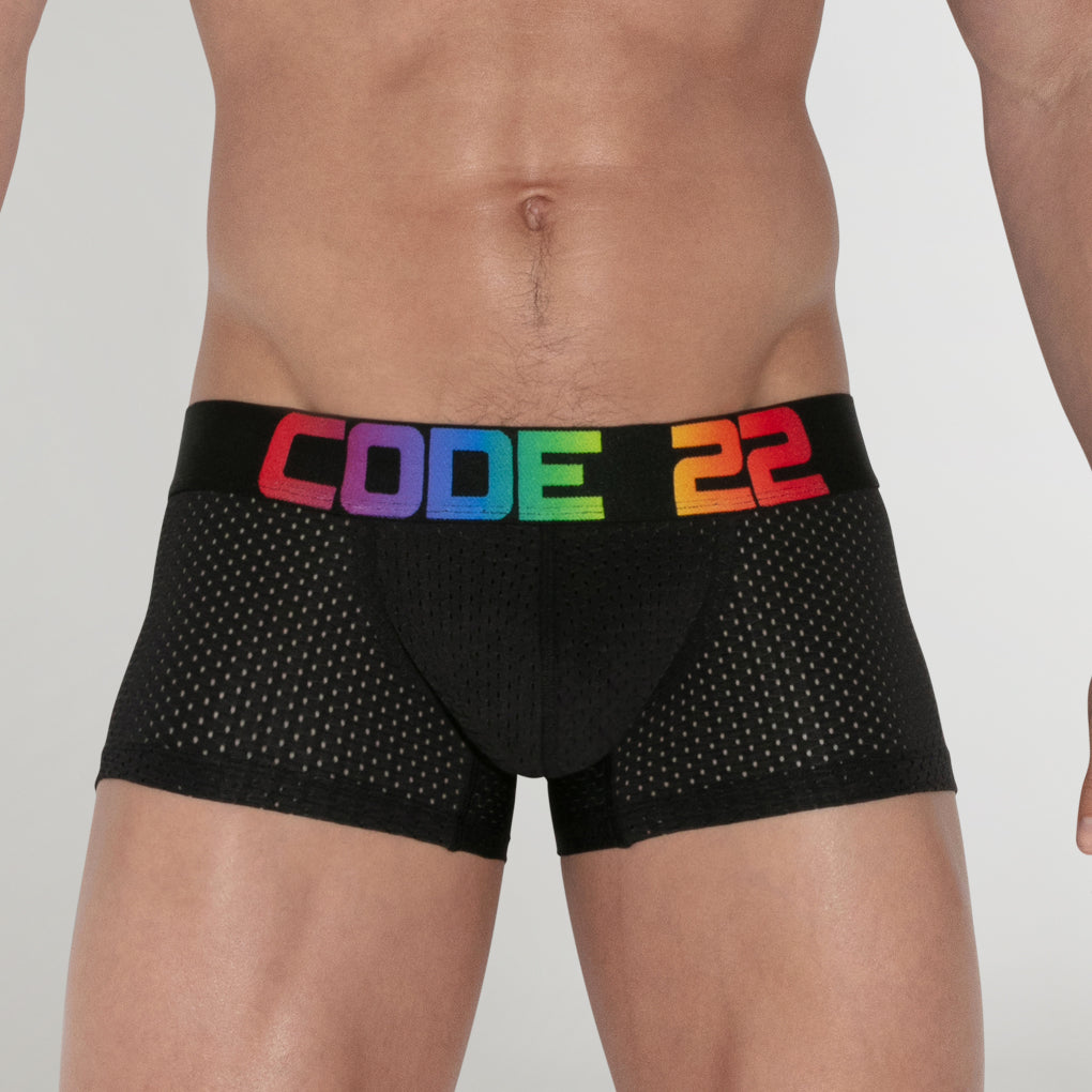 CODE 22 Pride Mesh Trunk CODE 22 Pride Mesh Trunk Solid-black