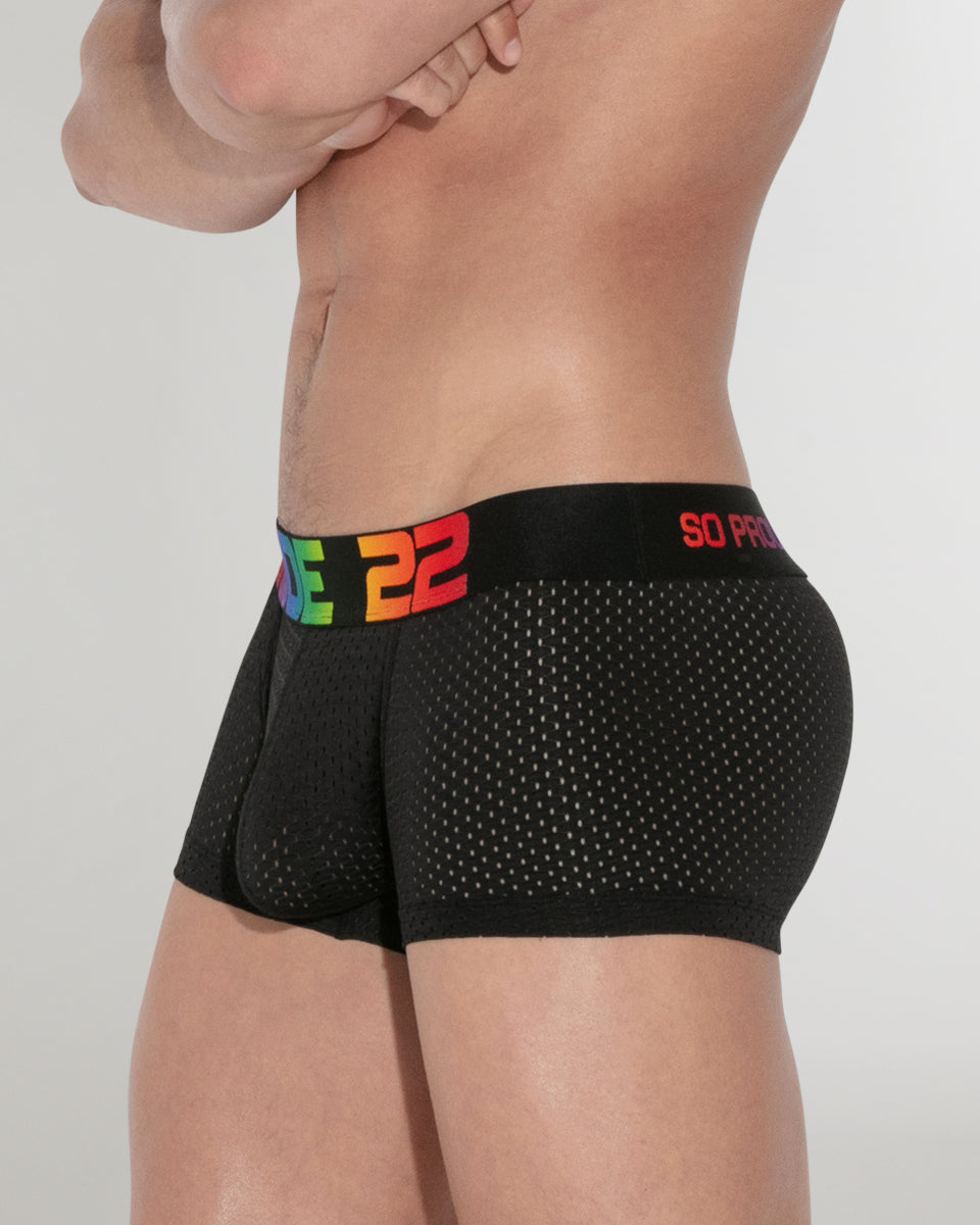 CODE 22 Pride Mesh Trunk CODE 22 Pride Mesh Trunk Solid-black