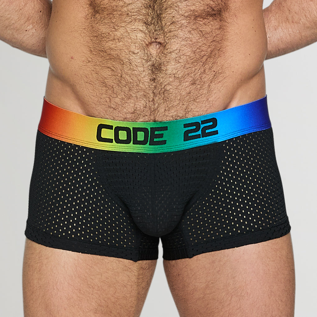 CODE 22 Pride Mesh Trunk Black