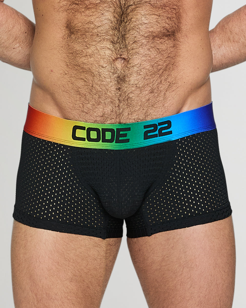 CODE 22 Pride Mesh Trunk Black