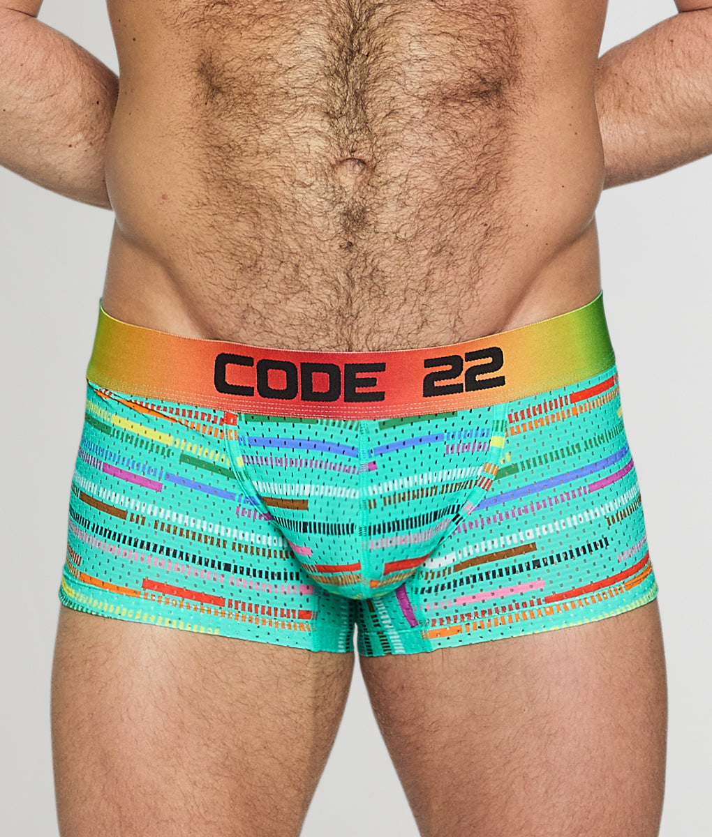 CODE 22 Pride Mesh Trunk Turquoise