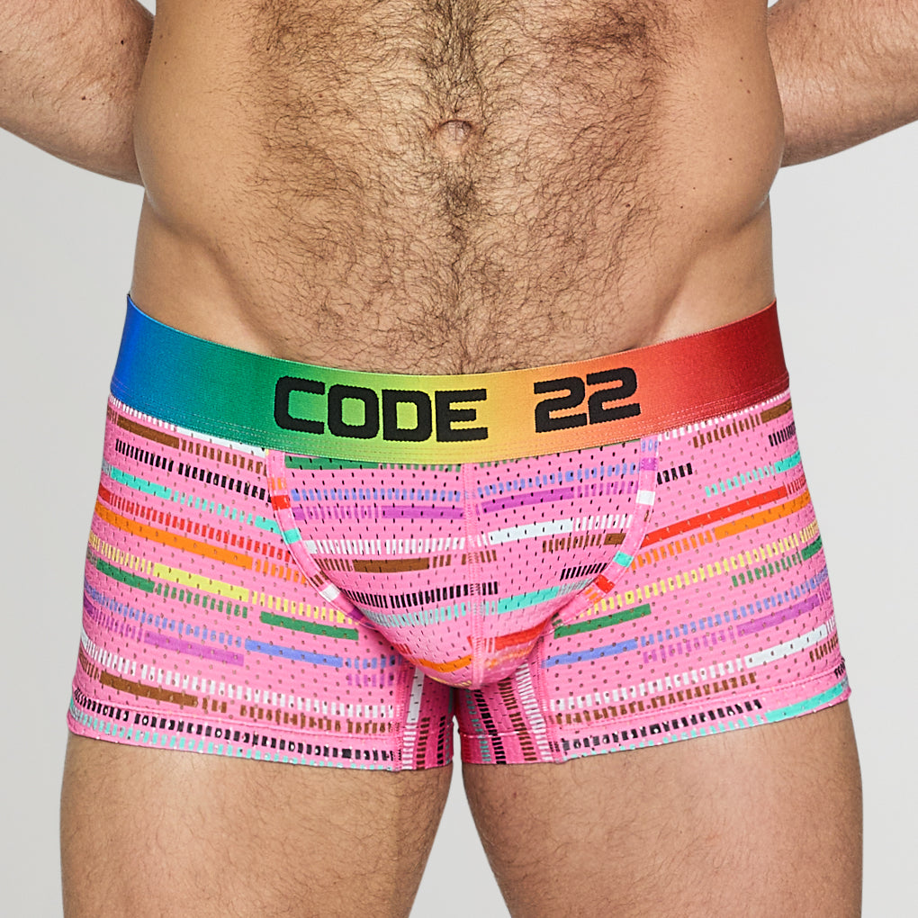CODE 22 Pride Mesh Trunk Pink