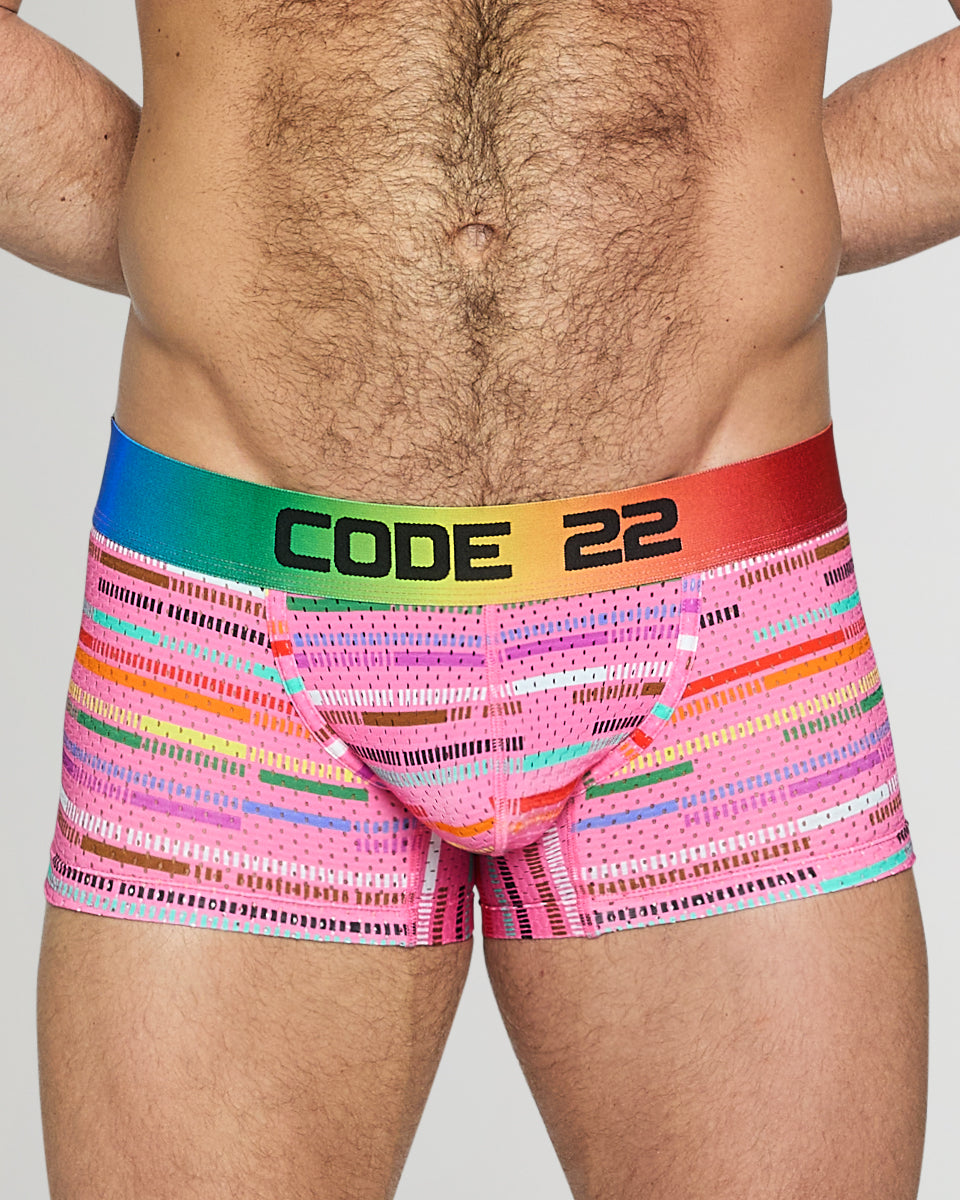 CODE 22 Pride Mesh Trunk Pink