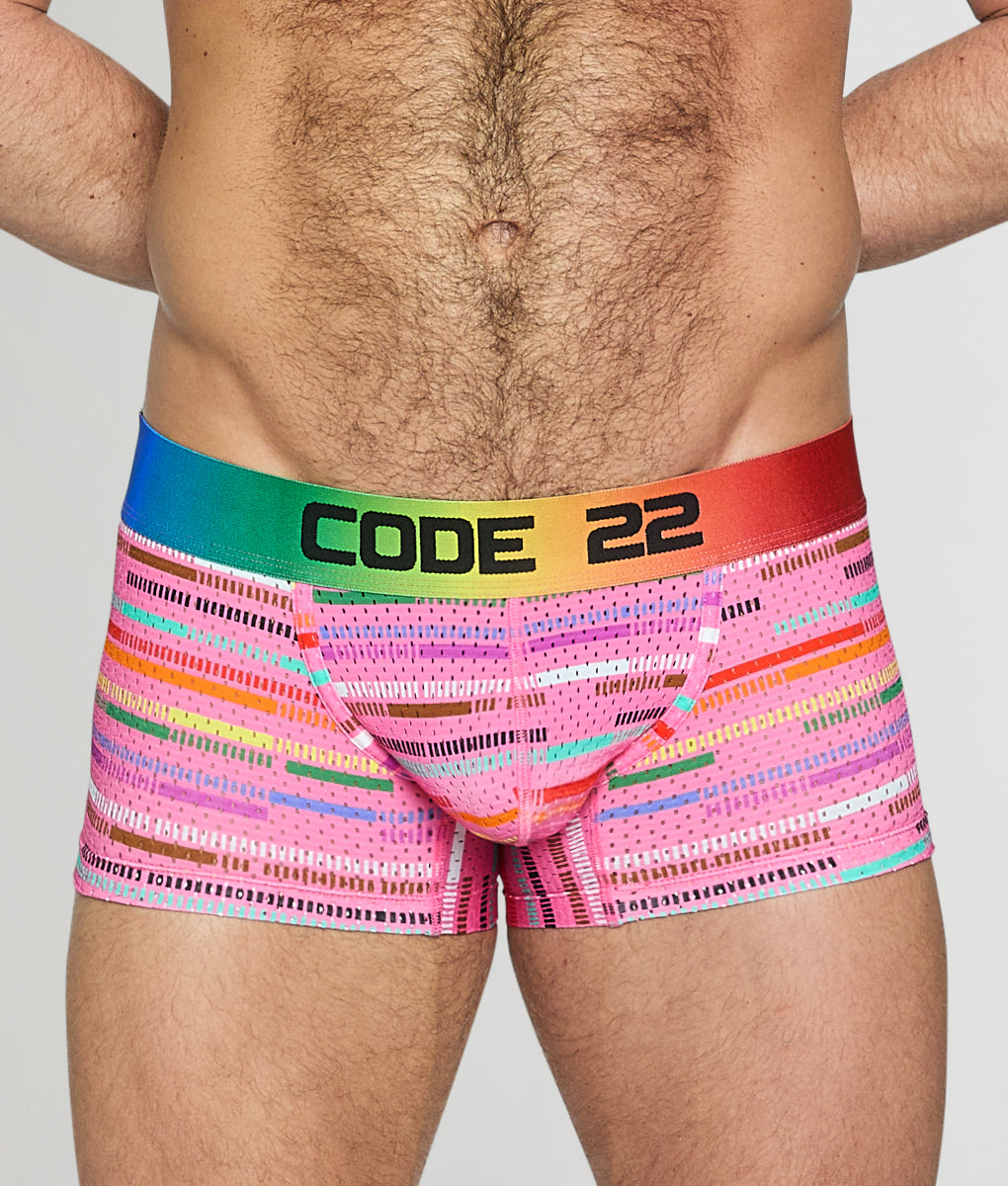 CODE 22 Pride Mesh Trunk Pink