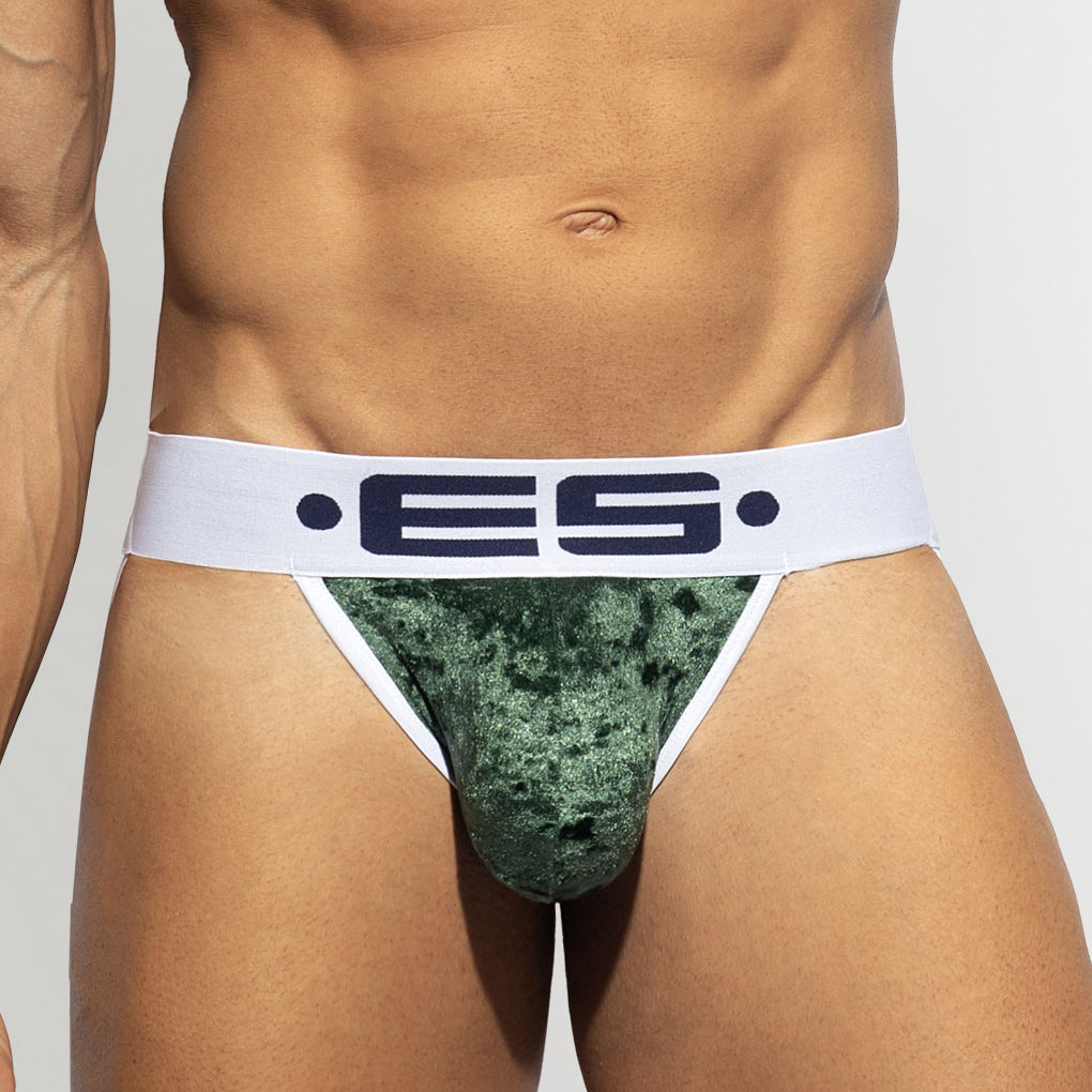 ES Collection Velvet Jockstrap Khaky
