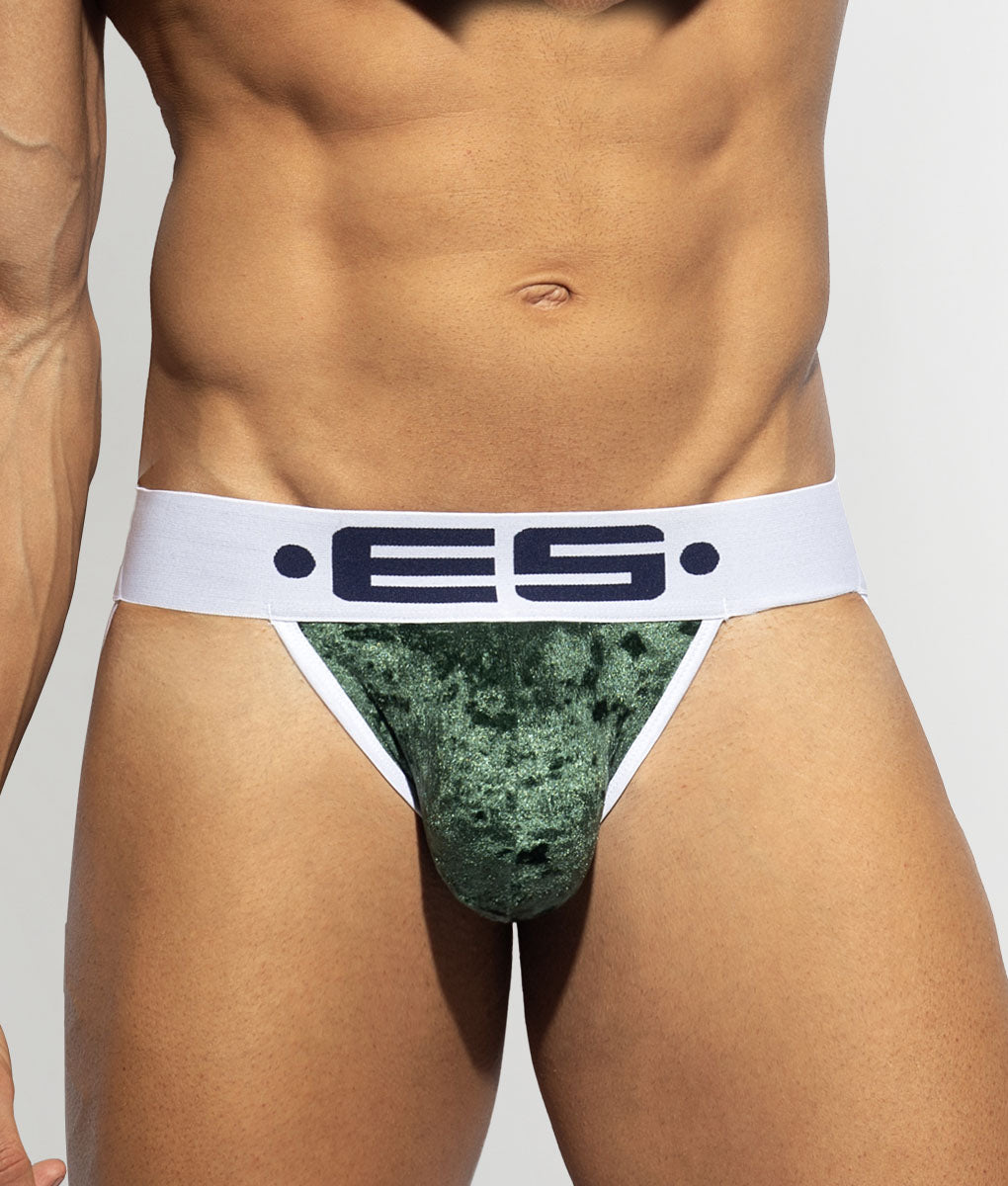 ES Collection Velvet Jockstrap Khaky