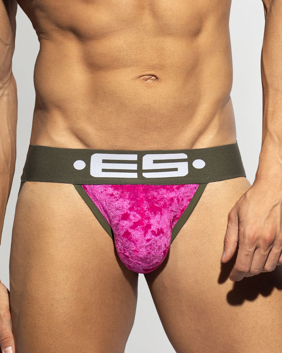 ES Collection Velvet Jockstrap Fuchsia