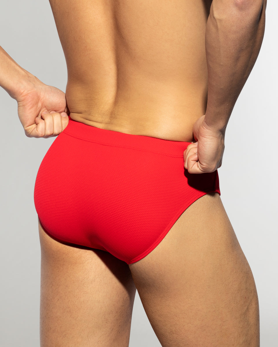 ES Collection Pique Swim Brief Red