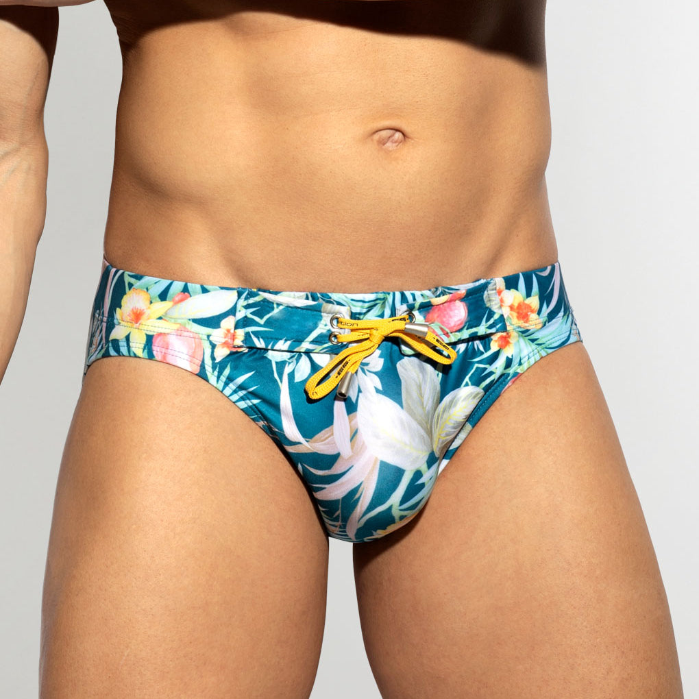 ES Collection Hawaiian Swim Brief Cobalt