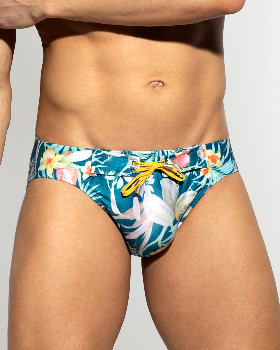 ES Collection Hawaiian Swim Brief Cobalt