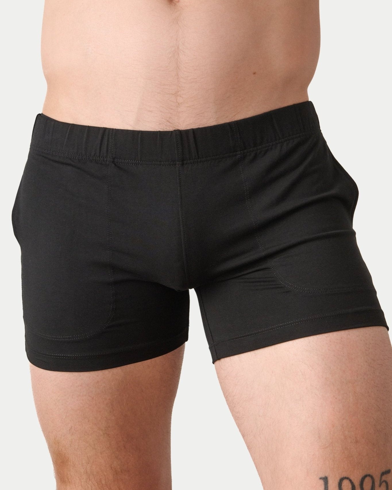 Awry Flow 4 Inch Short V2 Black — men's sculpting bamboo athletic short, front view