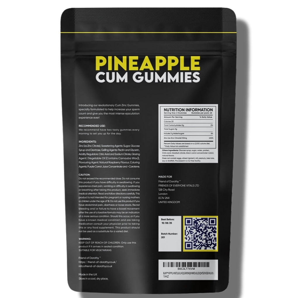 Friend of Dorothy Pineapple Cum Gummies - 60 Gummies Na